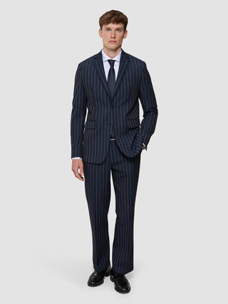 Essential Suit Pants Relaxed Fit Navy Stripes
