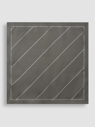 Pocket Square Brown Pinstripe