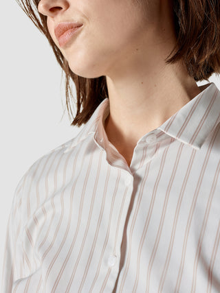 Business Shirt Slim Caramel Stripes