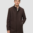 Casentino Wool Coat Saddle Brown