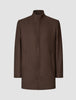 Casentino Wool Coat Saddle Brown