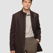 Casentino Wool Coat Saddle Brown