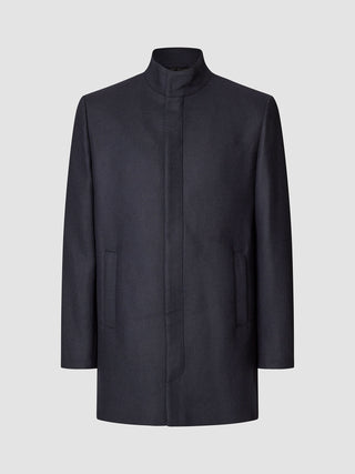 Casentino Wool Coat Dark Navy