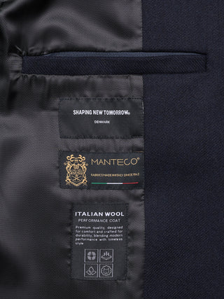 Casentino Wool Coat Dark Navy