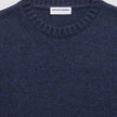 Chunky Soft Wool Knit Crewneck Dark Navy Melange