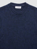 Chunky Soft Wool Knit Vest Dark Navy Melange