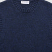 Chunky Soft Wool Knit Vest Dark Navy Melange