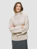 Women's Chunky Soft Wool Knit Turtleneck Sugar Melange