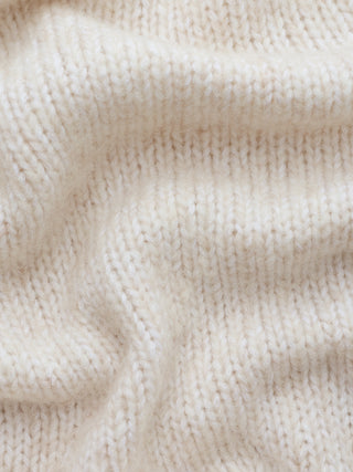 Women's Chunky Soft Wool Knit Turtleneck Sugar Melange