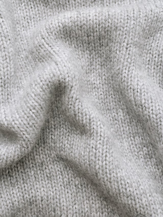 Women's Chunky Soft Wool Knit Turtleneck Medium Grey Melange