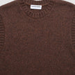 Chunky Soft Wool Knit Vest Saddle Brown Melange