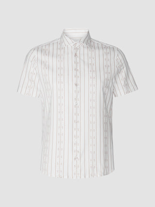 Classic Short Sleeve Shirt Earth Stripe