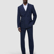 Double Breasted Tech Wool Blazer Navy