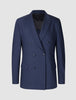 Double Breasted Tech Wool Blazer Navy