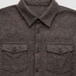 Double Layer Wool Overshirt Saddle Brown