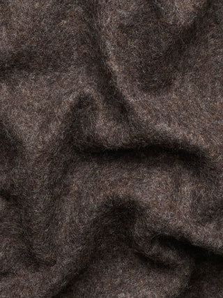 Double Layer Wool Overshirt Saddle Brown