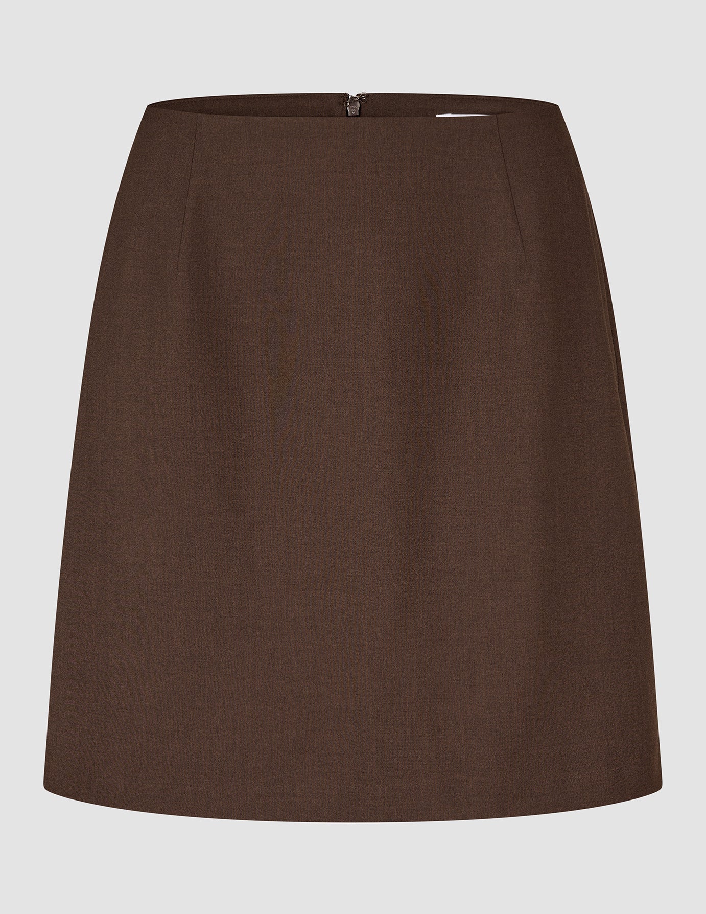 Women Ease Short Skirt Mocha Melange