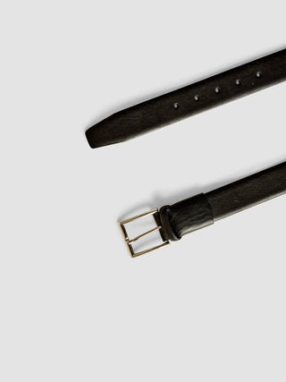Elastic Leather Belt Black