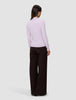 Women's Elevated Knit Polo Soft Pink Melange