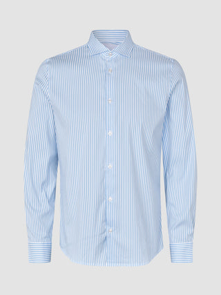 Elevated Shirt Light Blue Stripe Thin Slim