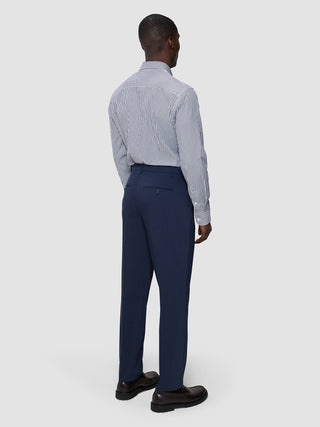 Elevated Shirt Navy Stripe Thin Slim