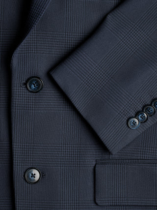 Essential Blazer Regular Dark Blue Check