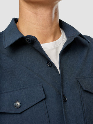 Essential Overshirt Navy Melange