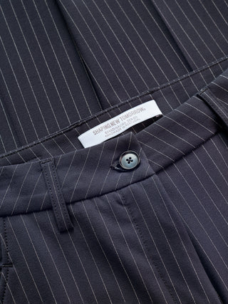 Essential Pants Straight Navy Pinstripe
