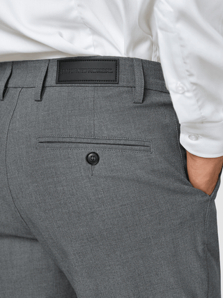 Essential Suit Pants Regular Dark Grey Melange