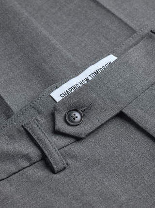 Essential Suit Pants Slim Dark Grey Melange