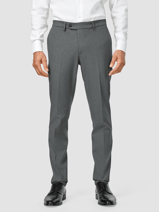 Essential Suit Pants Slim Dark Grey Melange