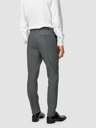 Essential Suit Pants Slim Dark Grey Melange