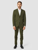 Essential Suit Pants Regular Moss Green Pinstripe