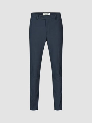 Essential Suit Pants Slim Dark Blue Check