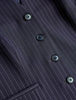 Essential Set Navy Pinstripe Short Vest & Maxi Skirt