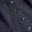 Essential Set Navy Pinstripe Short Vest & Maxi Skirt