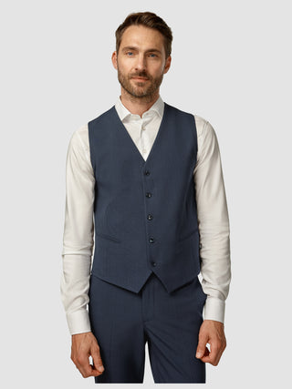 Essential Vest Dark Blue Check