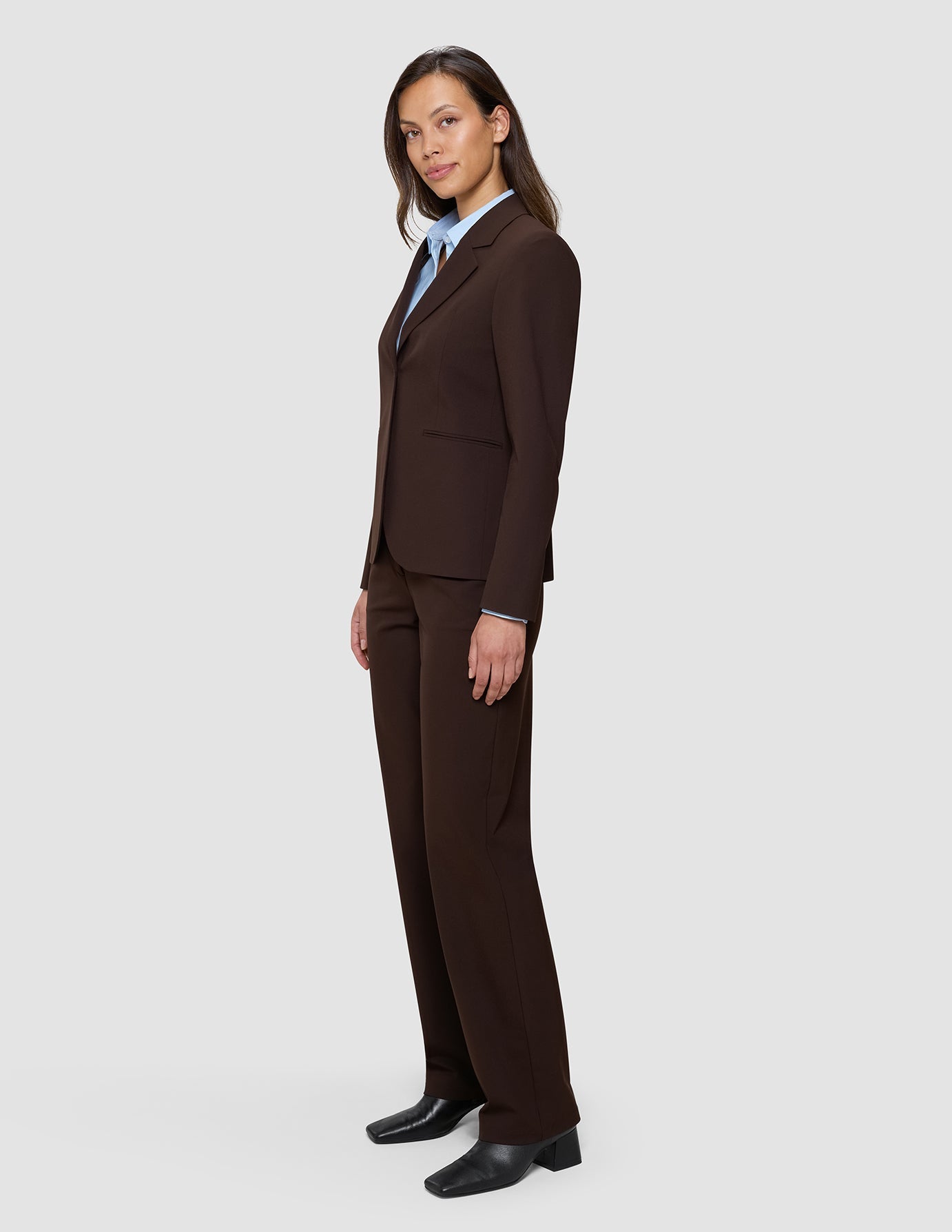 Essential Suit Straight Espresso