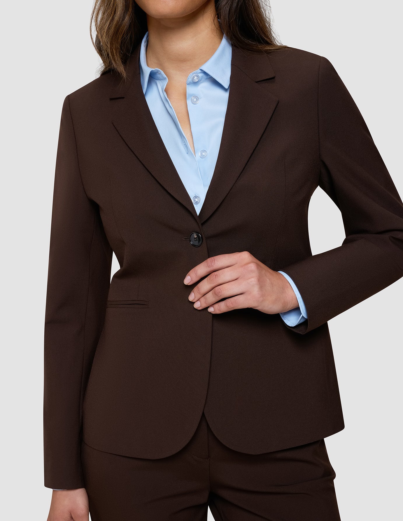 Essential Suit Straight Espresso