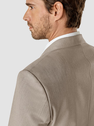 Essential Blazer Beige Melange Regular