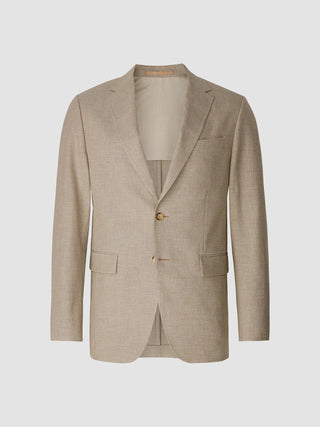Essential Blazer Beige Melange Regular