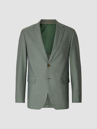 Essential Blazer Slim Green Melange