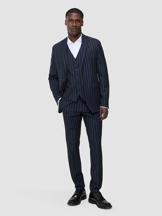 Essential Blazer Navy Stripes Regular