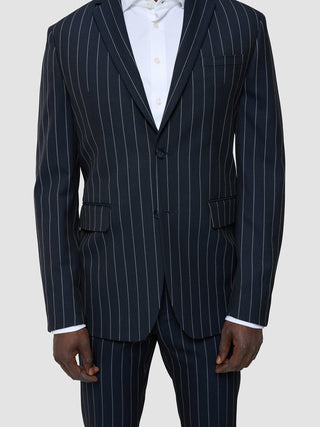 Essential Blazer Navy Stripes Slim