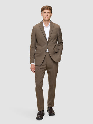 Essential Blazer Regular Saddle Brown Melange