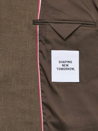 Essential Blazer Slim Saddle Brown Melange