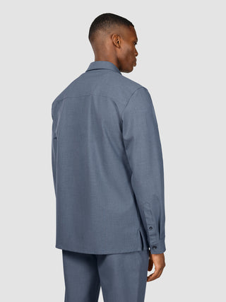 Essential Overshirt Storm Blue Melange