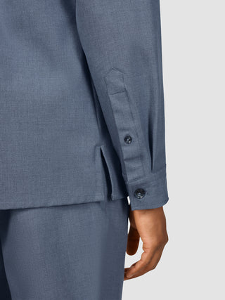 Essential Overshirt Storm Blue Melange