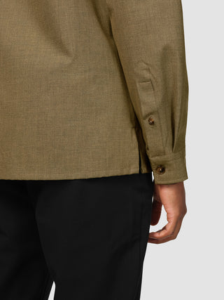 Essential Overshirt Vintage Brown Melange