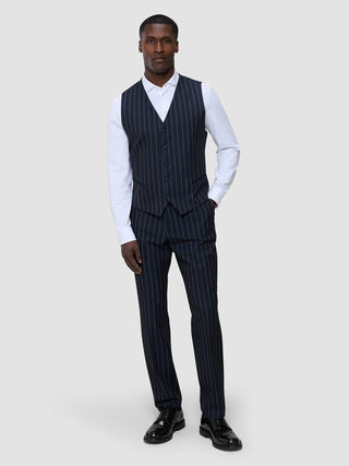 Essential Suit Pants Regular Navy Stripes